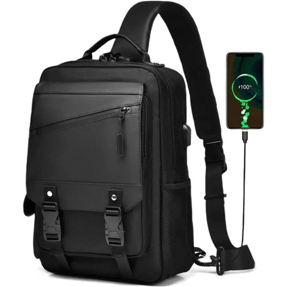 Leaper Crossbody Messenger Bag 13L Multi-pocket Satchel Sling Shoulder‎ for Men